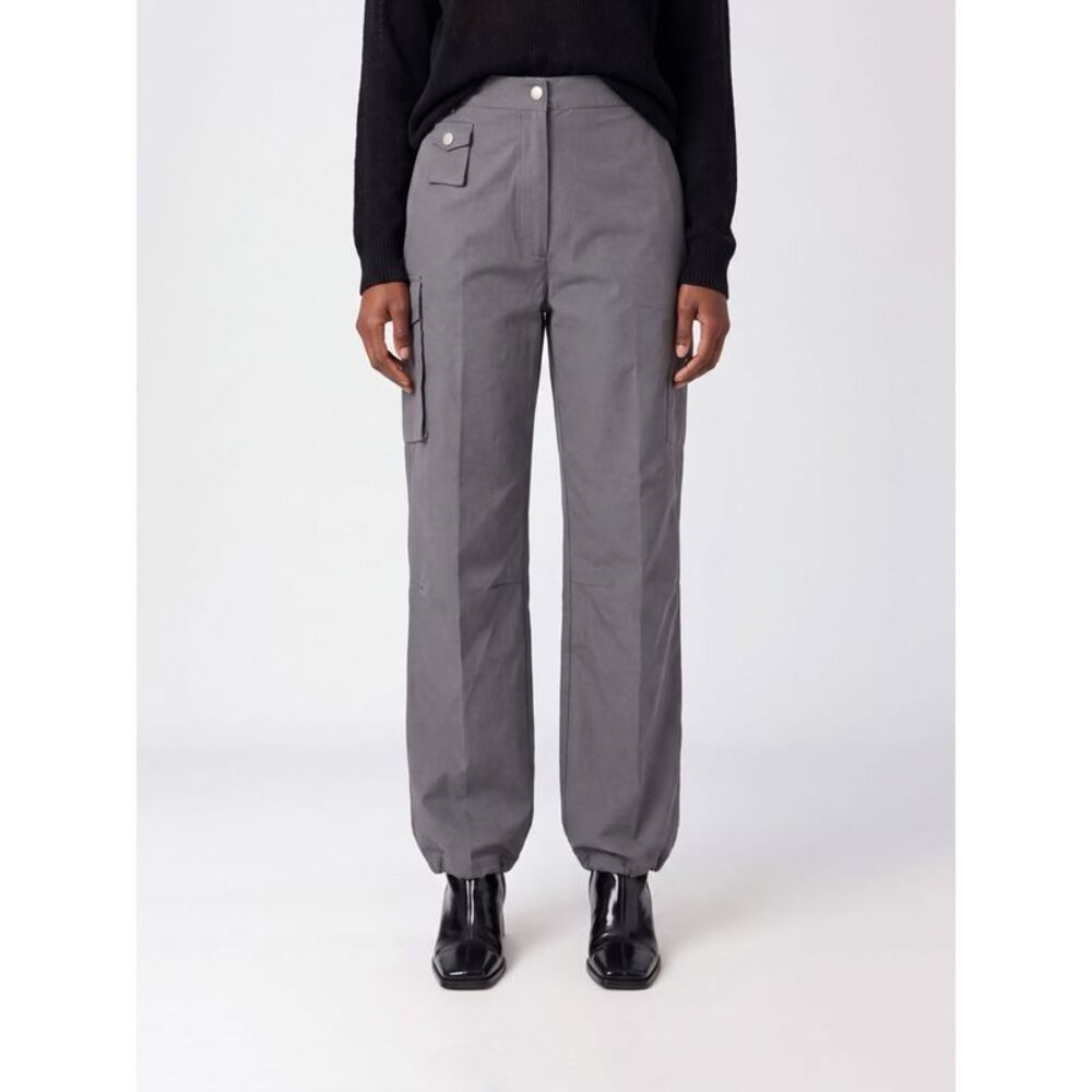 Ganni Women Ganni High-Waisted Straight Leg Stretch Cotton Cargo Trousers